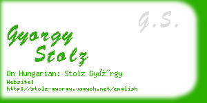 gyorgy stolz business card